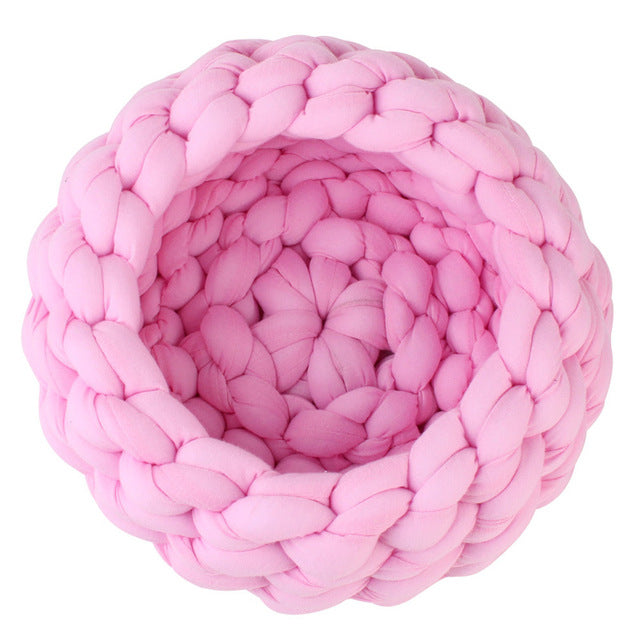 Braided Dog Bed Warming Dog House Soft Pet Nest Kennel Dog Baskets Indoor Sleeping Bag Cat Cage Puppy Cave Bed Sofa Plus Size