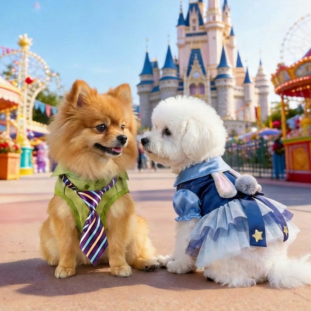 Pet Clothes Dog Clothes Cute Cat Clothing Spring Summer New Style Cute Rabbit Officer Puffy Tulle Dress Teddy