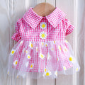 Summer Dog Dress for Dogs Skirt Princess Teddy Grid Pettiskirt Dress Pet Clothes Puppy Costume Spring Pet Clothing