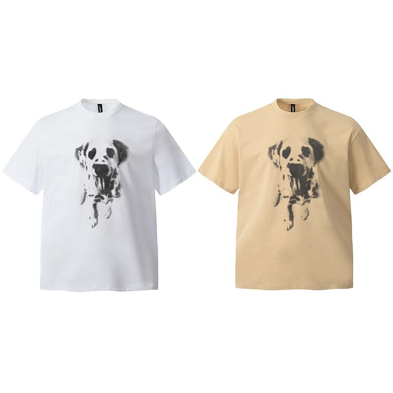 Animal Dog Printed Short sleeved T-shirt