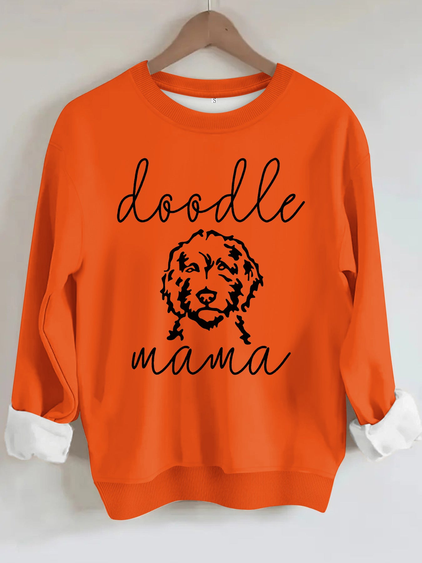 Sweatshirt with loose dog print