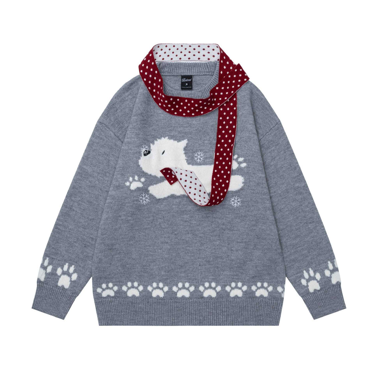Scarf Running Dog Sweater