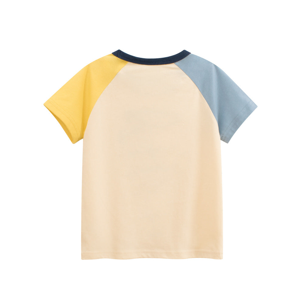 Cute Dog Cartoon Short Sleeve T-Shirt for Girls