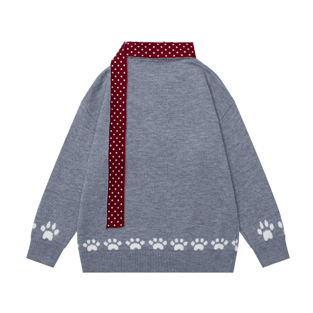 Scarf Running Dog Sweater