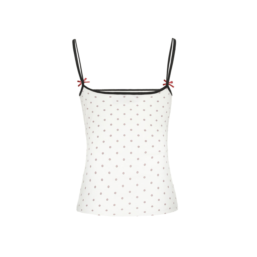 Sausage dog polka dot camisole vest for women