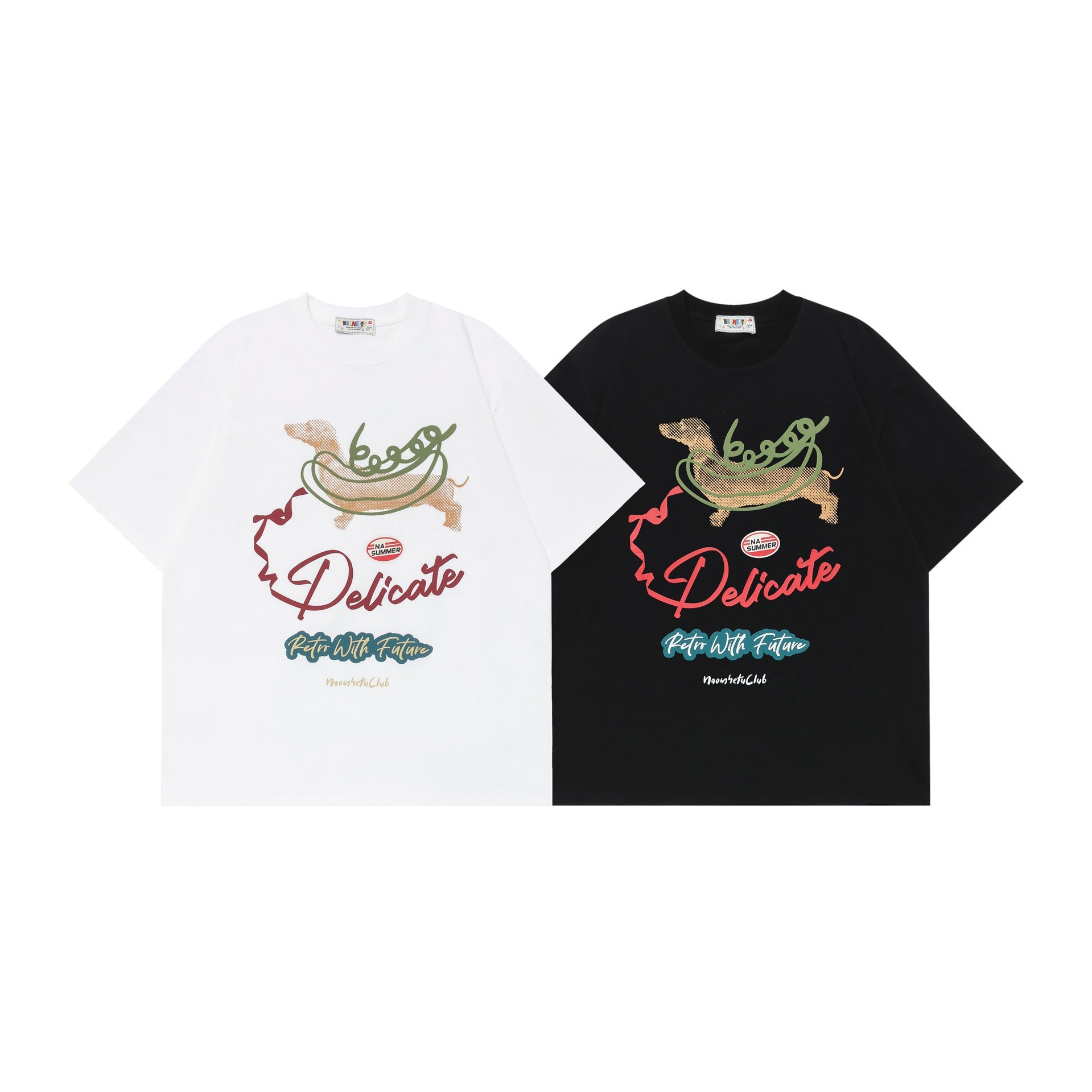 Sausage dog printed short sleeved shirt