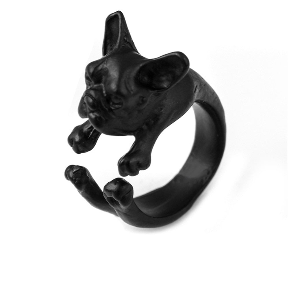 Pet Dog Hug Opening Ring Fine Jewelry 1 Pcs Love Women Ring Men Pet Dog Opening Ring Vintage Animal Ring Cute Gift
