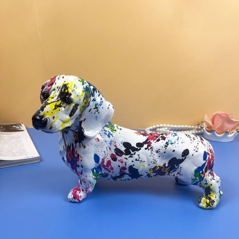 Minimalist sausage dog animal handicraft resin ornaments