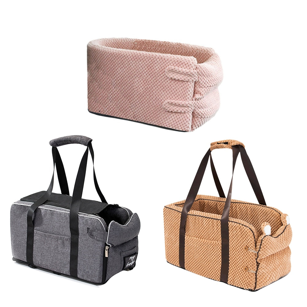 Puppy Cat Bed Car Console Pet Litter Portable Car Handrail Dog Cat Mat Travel Bed Safety Pet Seat