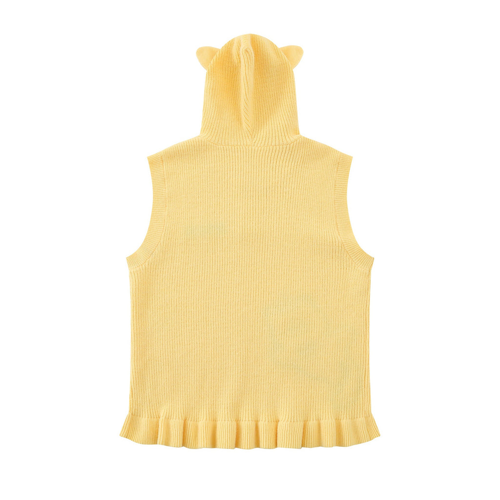 Soft cat ear sweater vest