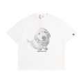 Dog print loose men's and women's short sleeves