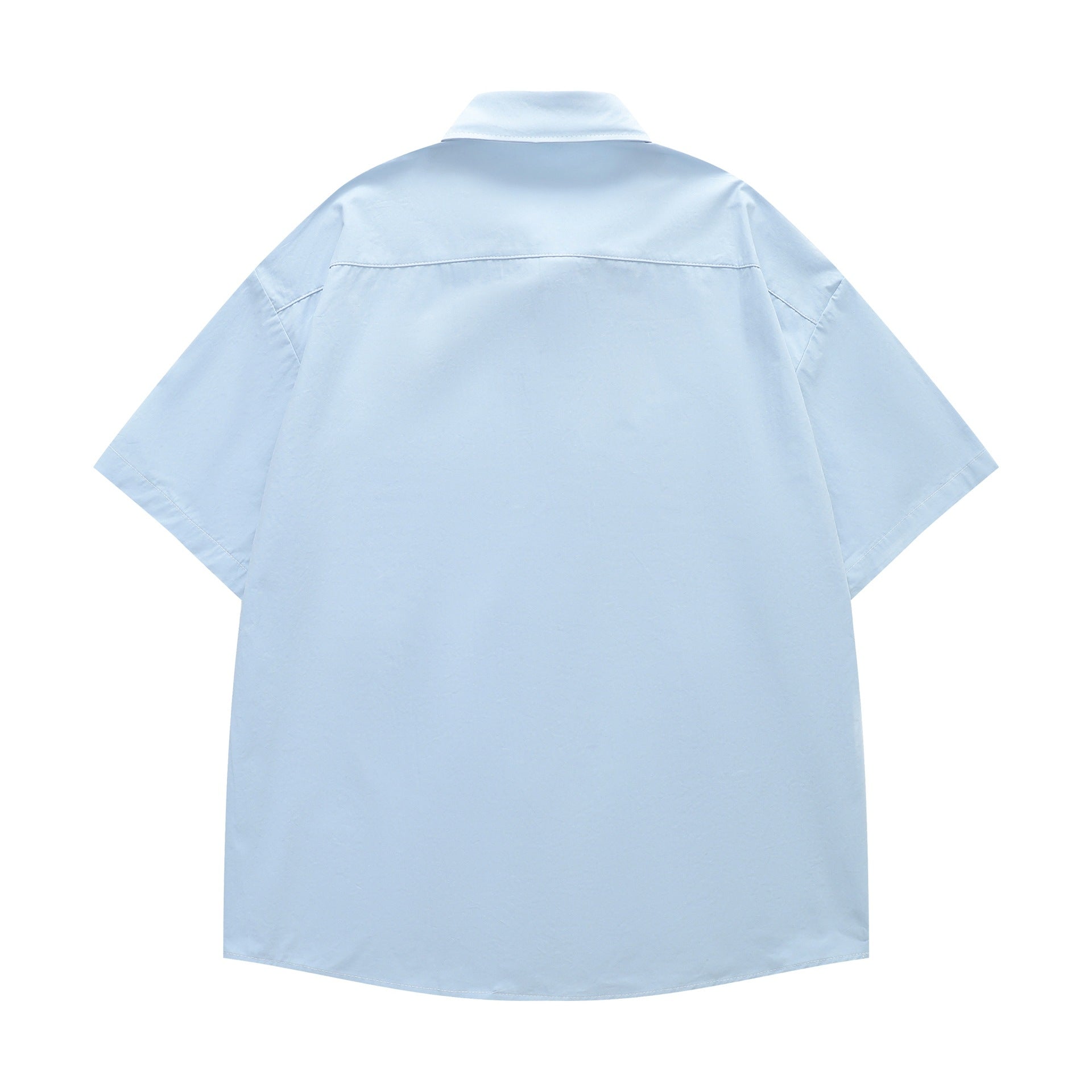 Cute dog embroidered short sleeved shirt