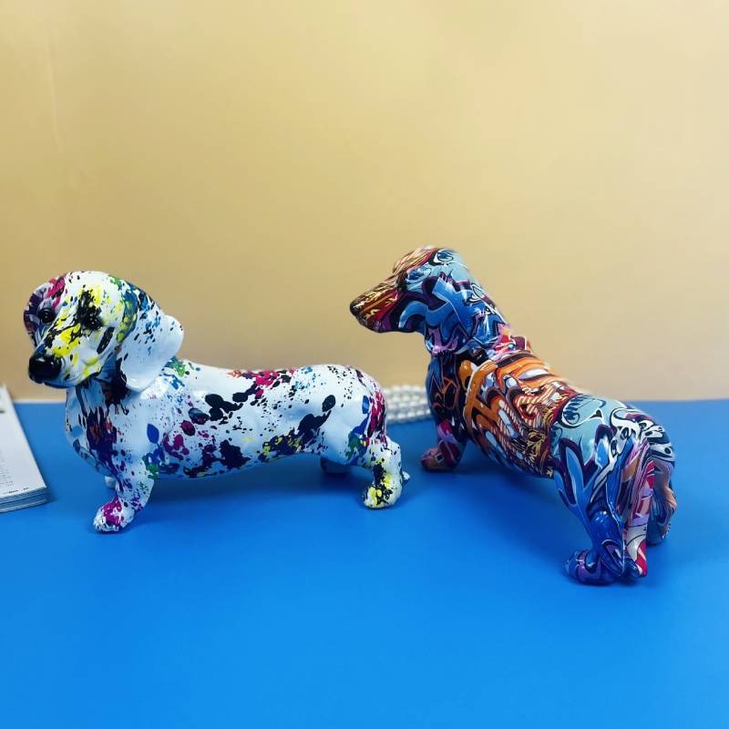 Minimalist sausage dog animal handicraft resin ornaments