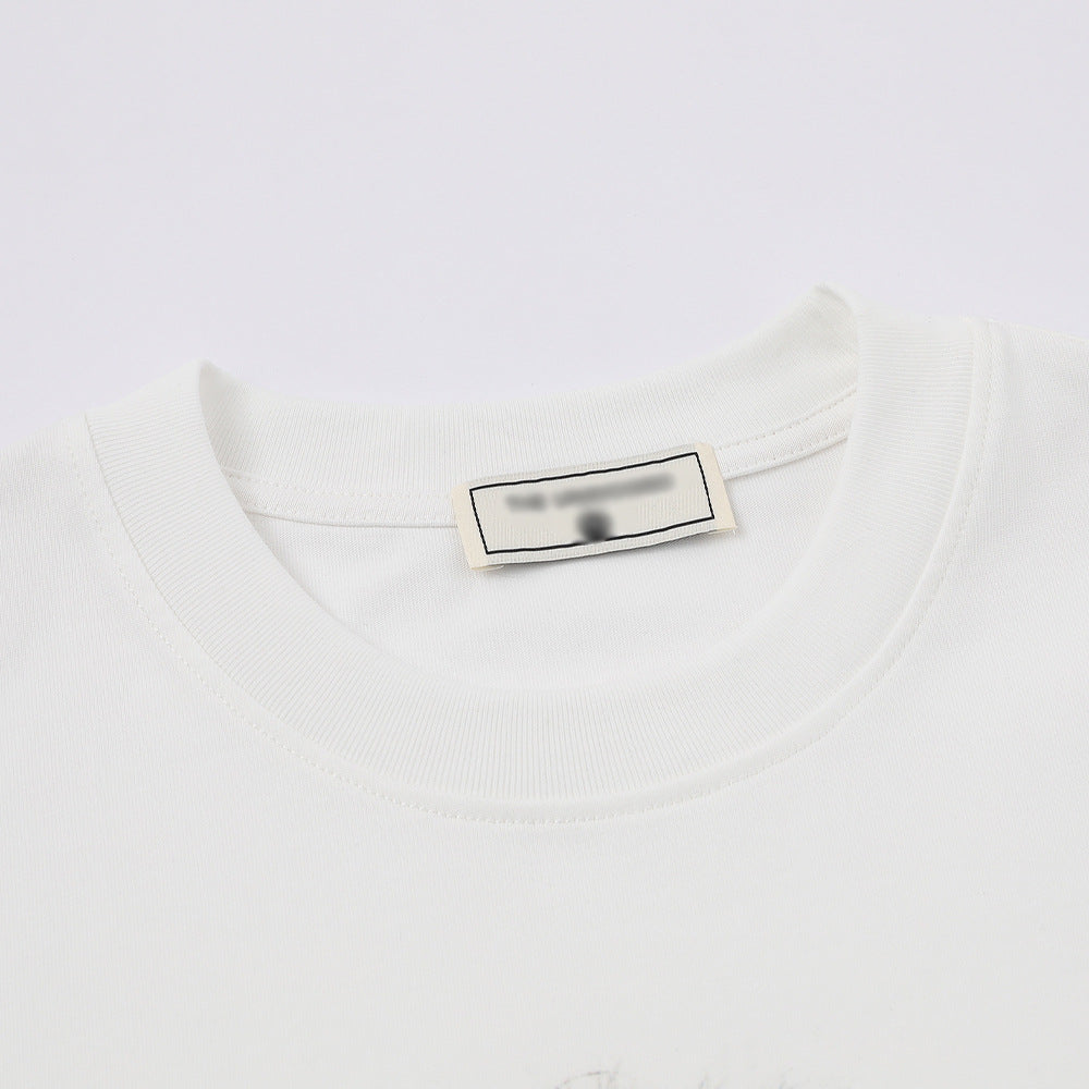 Animal Dog Hand drawn Printed Short Sleeve