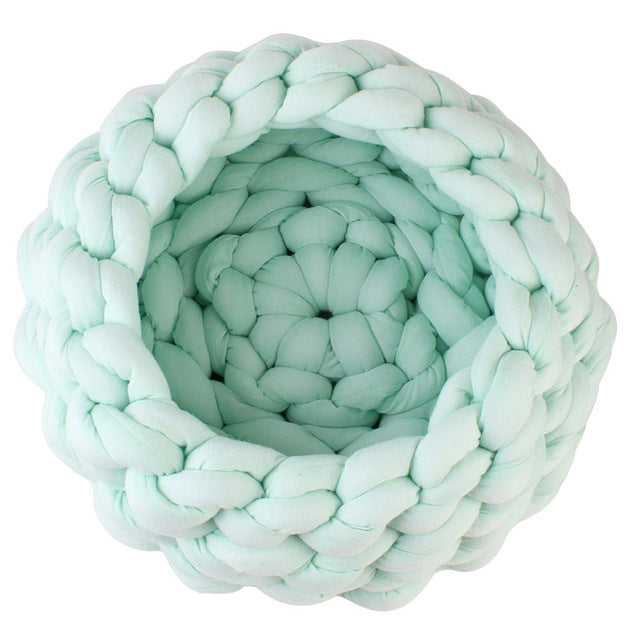 Braided Dog Bed Warming Dog House Soft Pet Nest Kennel Dog Baskets Indoor Sleeping Bag Cat Cage Puppy Cave Bed Sofa Plus Size