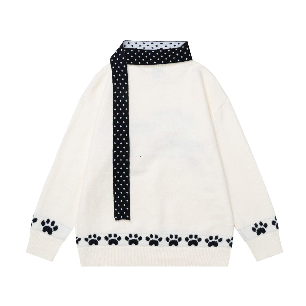 Scarf Running Dog Sweater