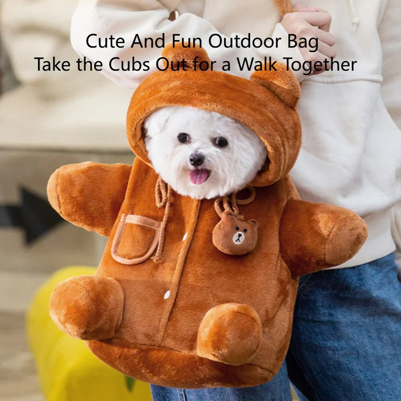 New Dog Bag Cat Bag Autumn And Winter Warm And Windproof Cute Crossbody Bag Cat Backpack Pet Supplies Decor