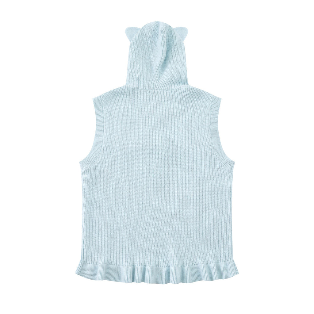 Soft cat ear sweater vest