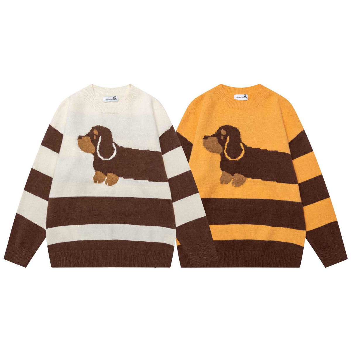 Striped Sausage Dog Sweater
