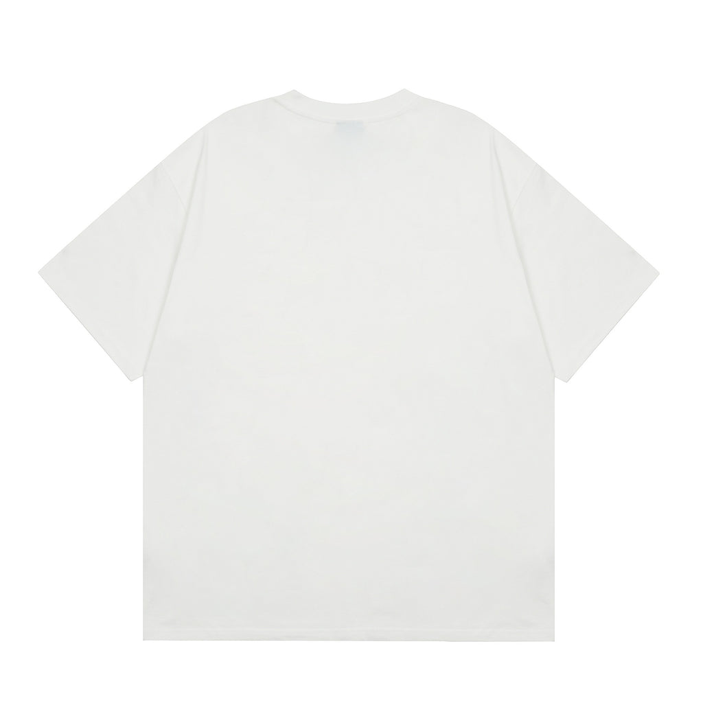 Dog print loose short sleeved T-shirt