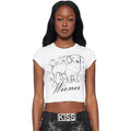 Slimming and slimming small dog pattern simple and cute sketch style top