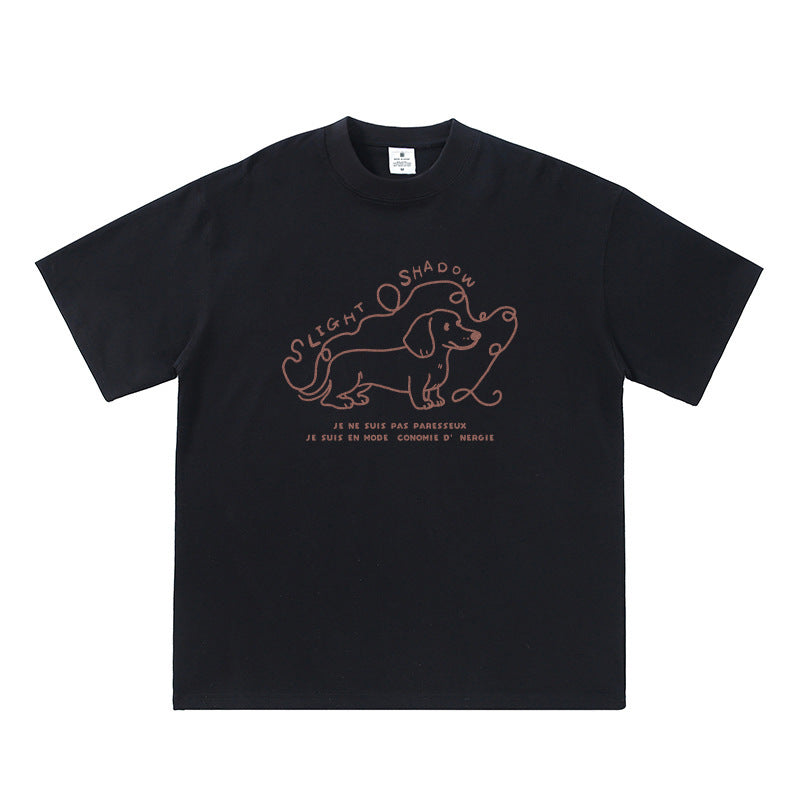 Sausage dog print short sleeved shirt