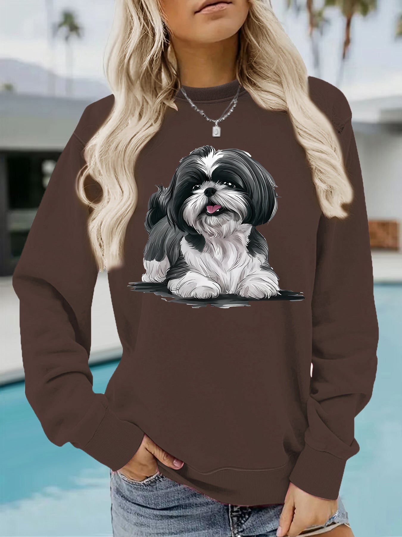 Xishi Dog Printed Hoodie