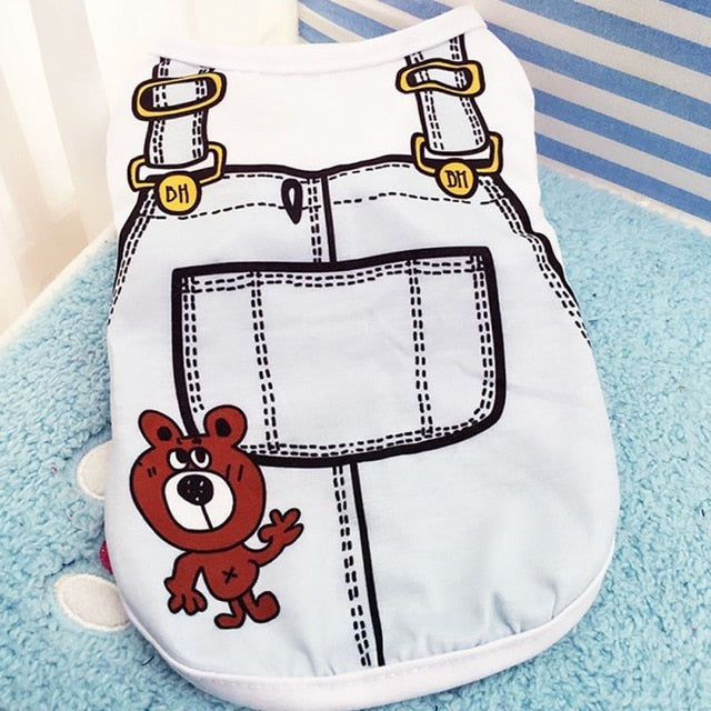 Newest Cute Unisex Pet Summer Clothes High Quality 4 Colors Puppy Dog Cat Vest T Shirt Coat Apparel