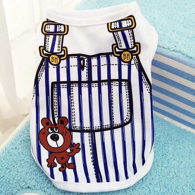 Newest Cute Unisex Pet Summer Clothes High Quality 4 Colors Puppy Dog Cat Vest T Shirt Coat Apparel
