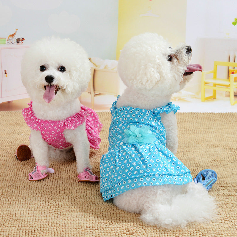 Summer Thin Spring And Summer Clothes Puppy Dog Lace Princess Skirt Teddy Bear Spring Clothes Small Dog Pet Clothing