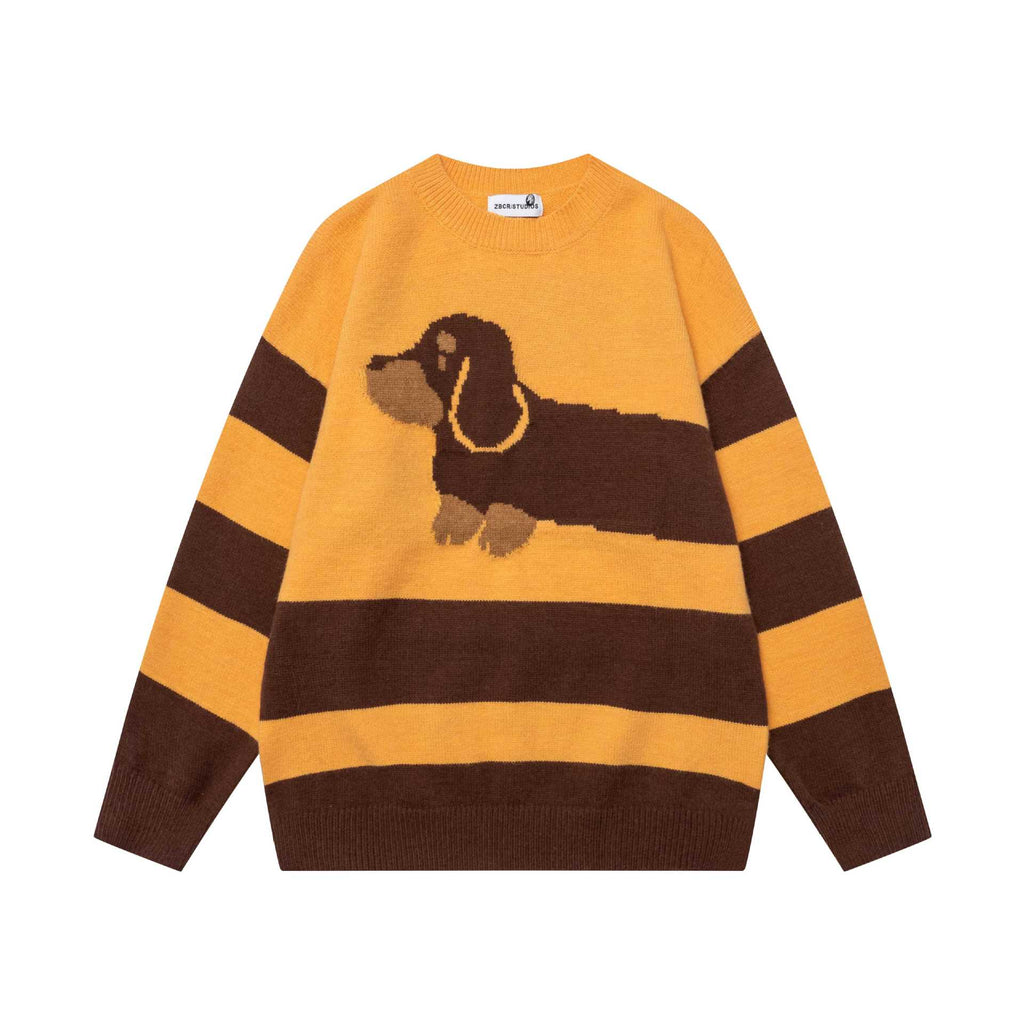 Striped Sausage Dog Sweater