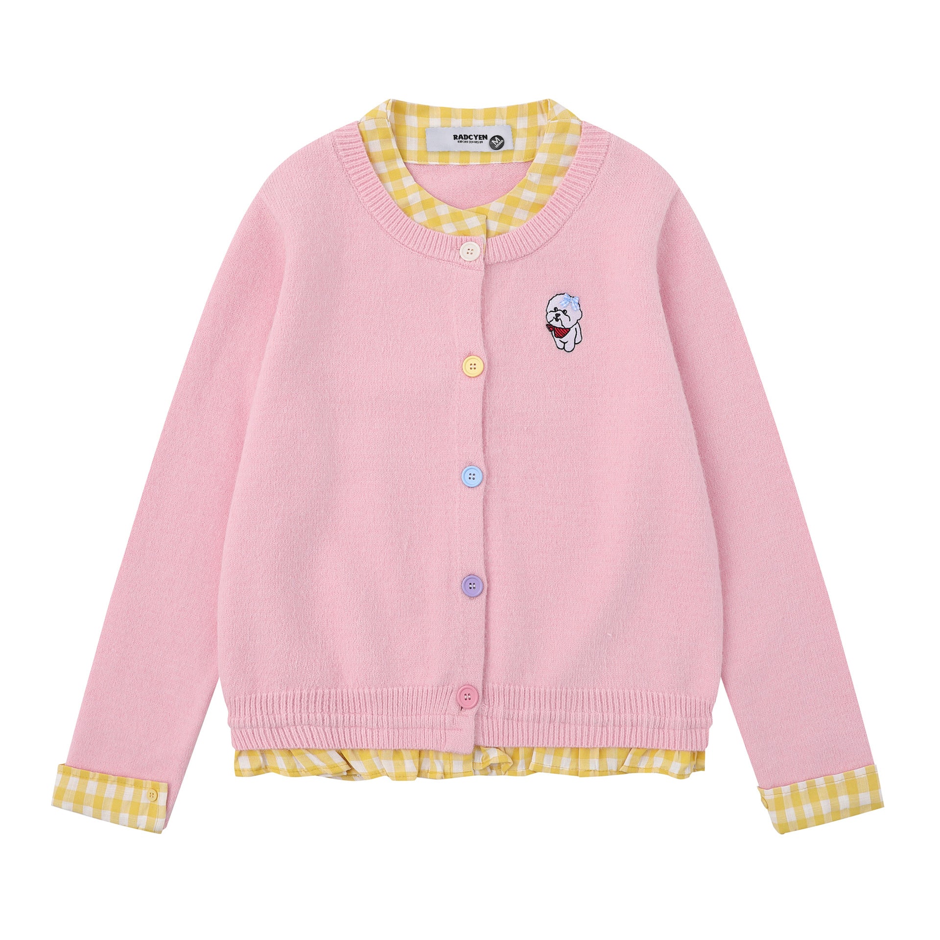 Little dog embroidered cardigan jacket
