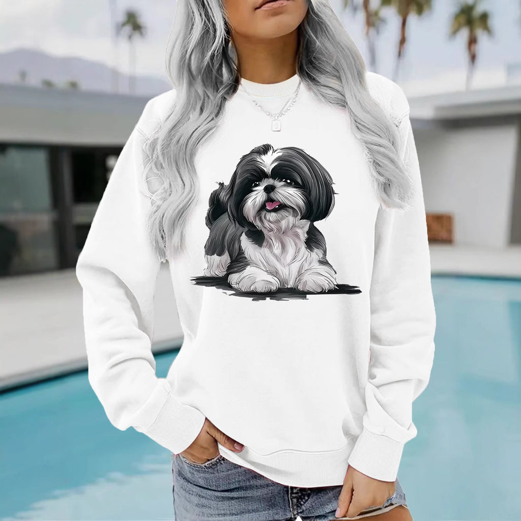 Xishi Dog Printed Hoodie
