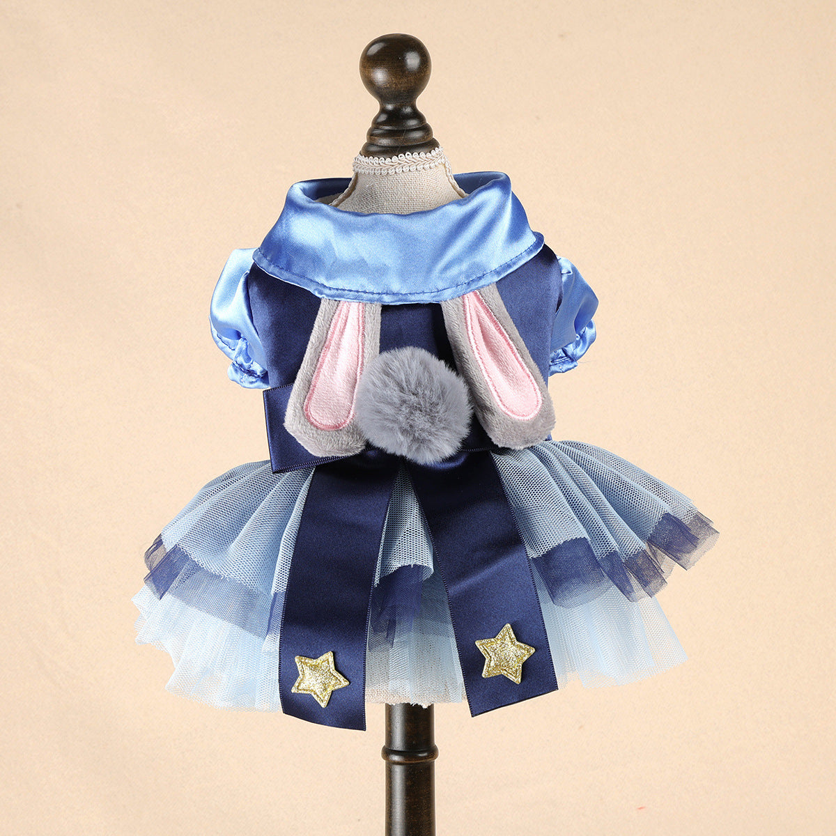 Pet Clothes Dog Clothes Cute Cat Clothing Spring Summer New Style Cute Rabbit Officer Puffy Tulle Dress Teddy