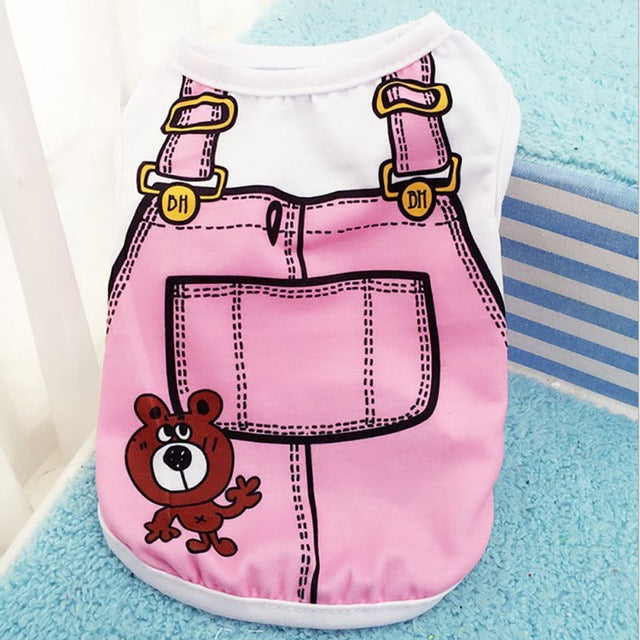 Newest Cute Unisex Pet Summer Clothes High Quality 4 Colors Puppy Dog Cat Vest T Shirt Coat Apparel