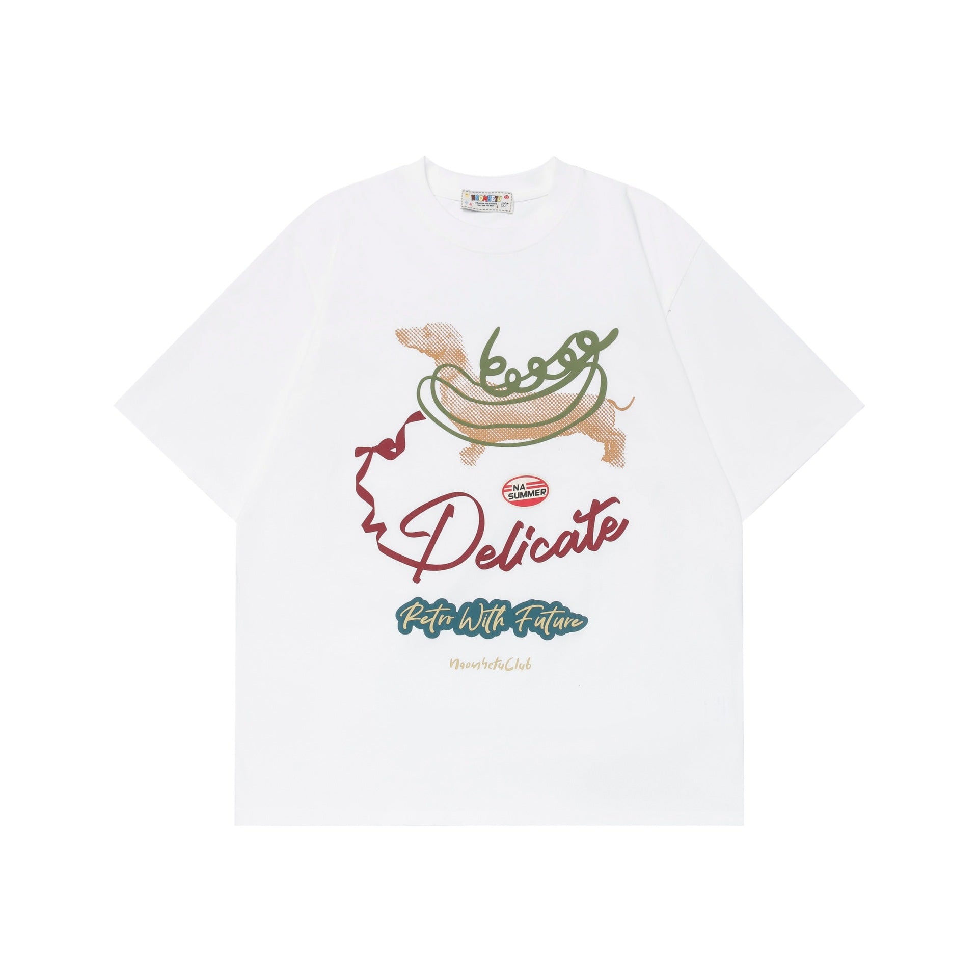 Sausage dog printed short sleeved shirt