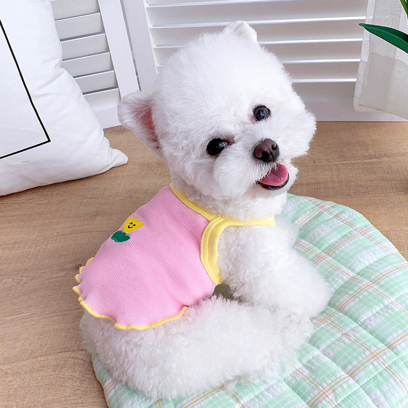 Mile Pet Dog Slim Summer Sheer Schnauzer Pome Teddy Small Dog Bears Cat Clothes