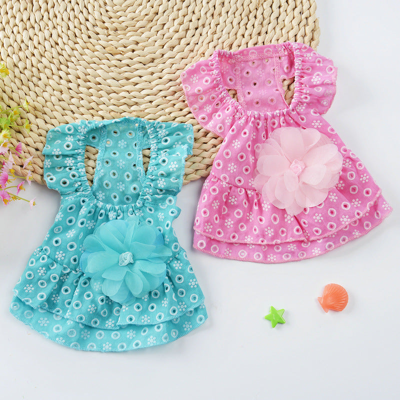 Summer Thin Spring And Summer Clothes Puppy Dog Lace Princess Skirt Teddy Bear Spring Clothes Small Dog Pet Clothing