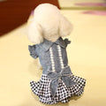 Teddy Small Dog Pet Denim Skirt Dog Clothes Spring And Summer Thin Breathable Princess Skirt