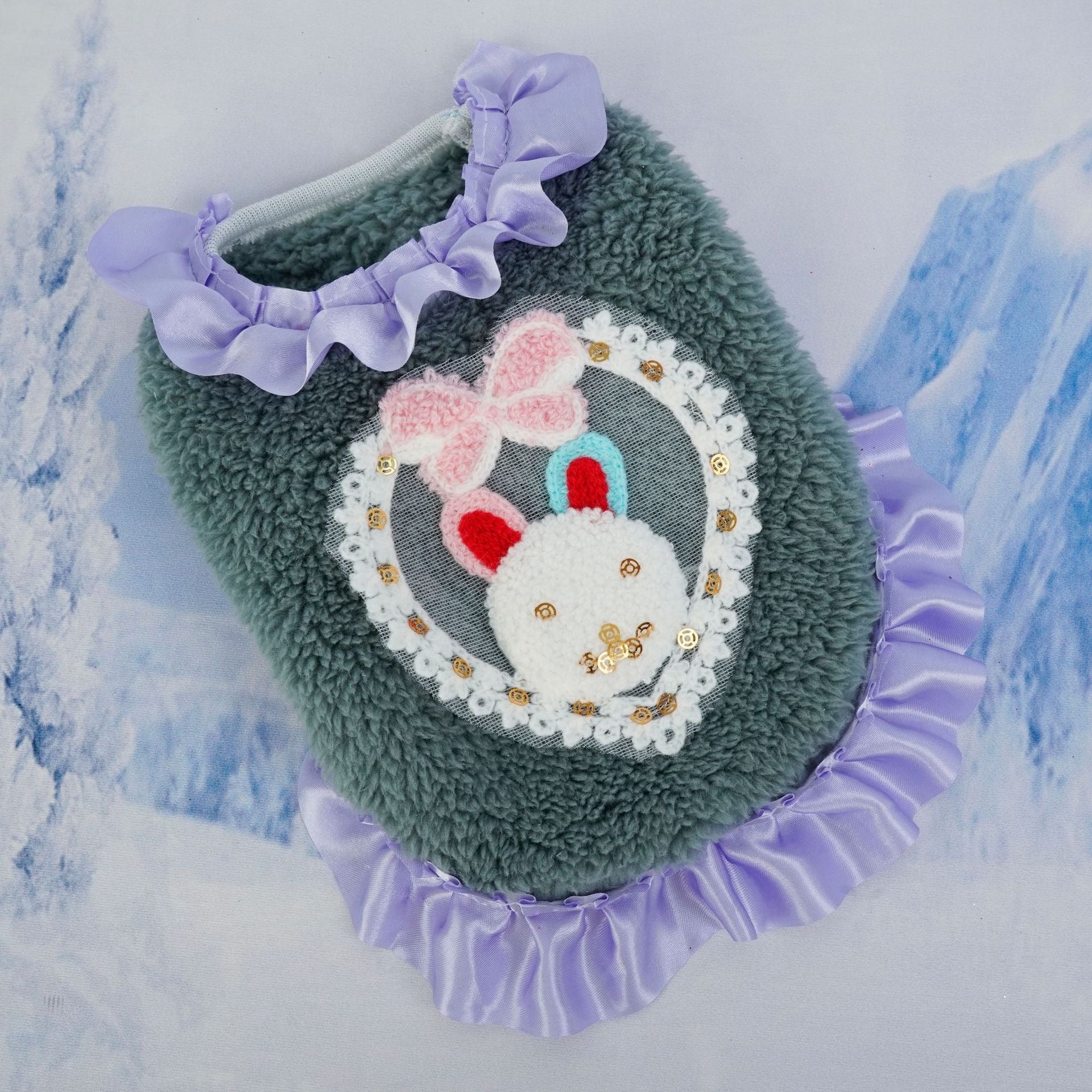 Flannel tea cup dog small milk dog cat pet clothing vest cartoon princess cute cartoon