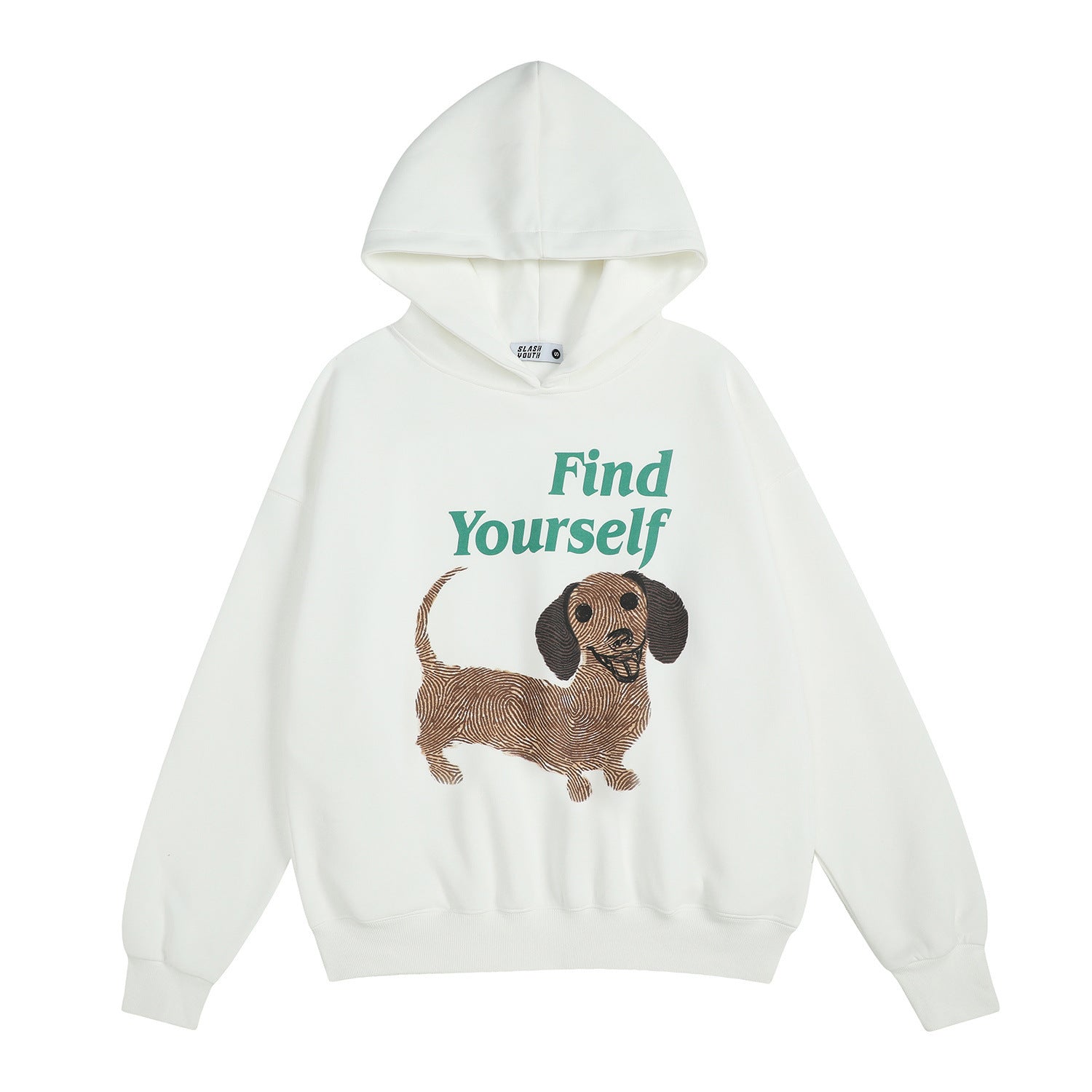 Sausage dog print hooded sweatshirt