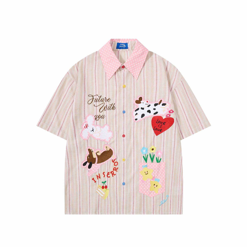 Sweetheart Sausage Dog Embroidered Short Sleeve