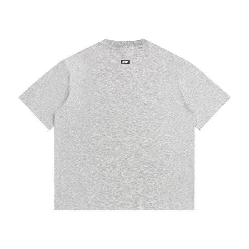 Dog print loose men's and women's short sleeves