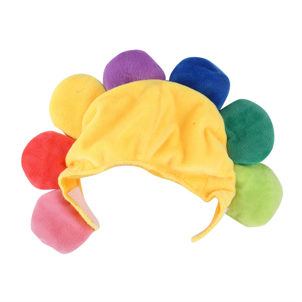 Sunflower Flower Pattern Pet Hat Headpiece for Dogs and Cats