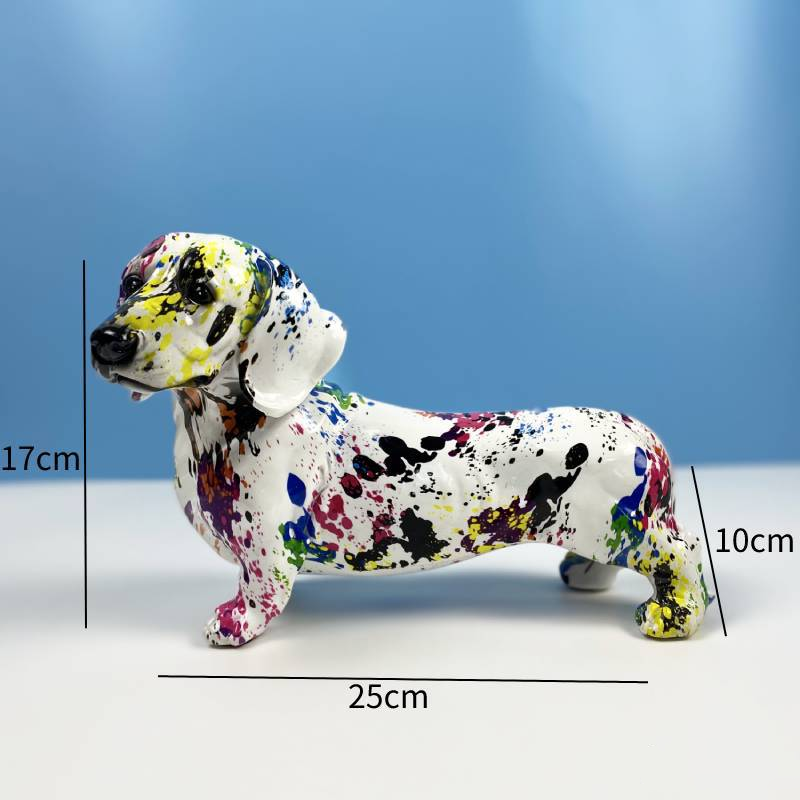 Minimalist sausage dog animal handicraft resin ornaments