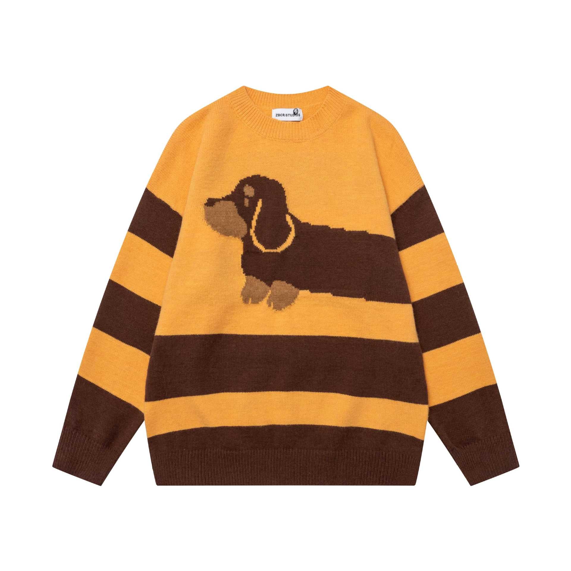 Striped Sausage Dog Sweater