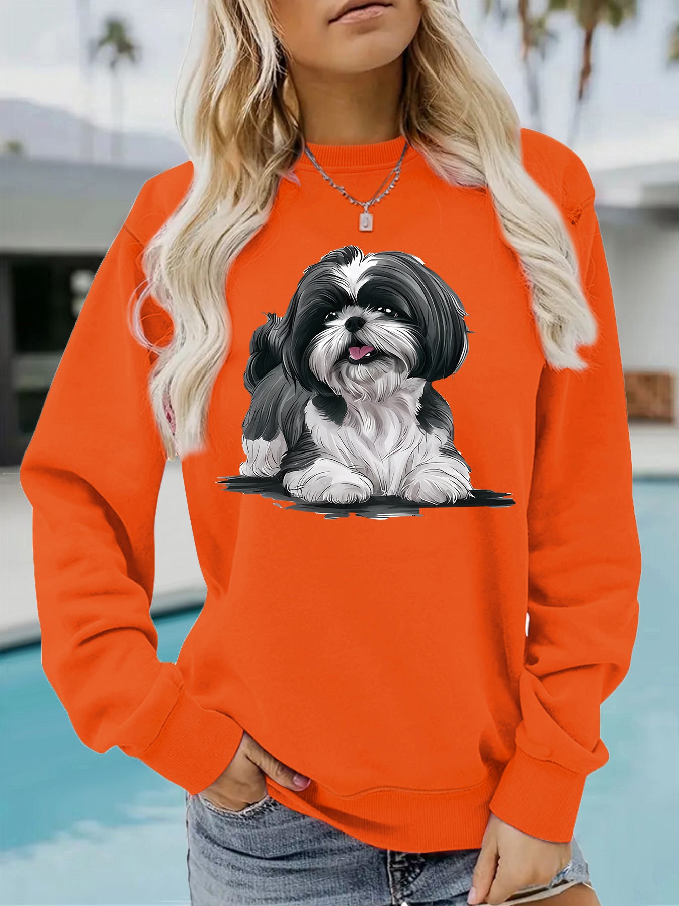 Xishi Dog Printed Hoodie