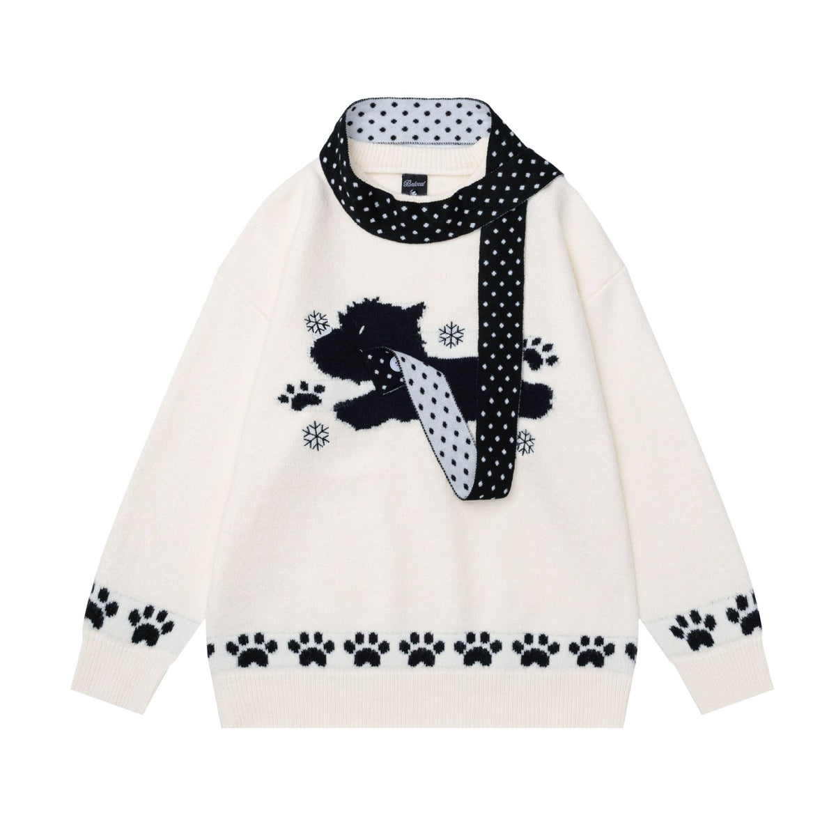 Scarf Running Dog Sweater