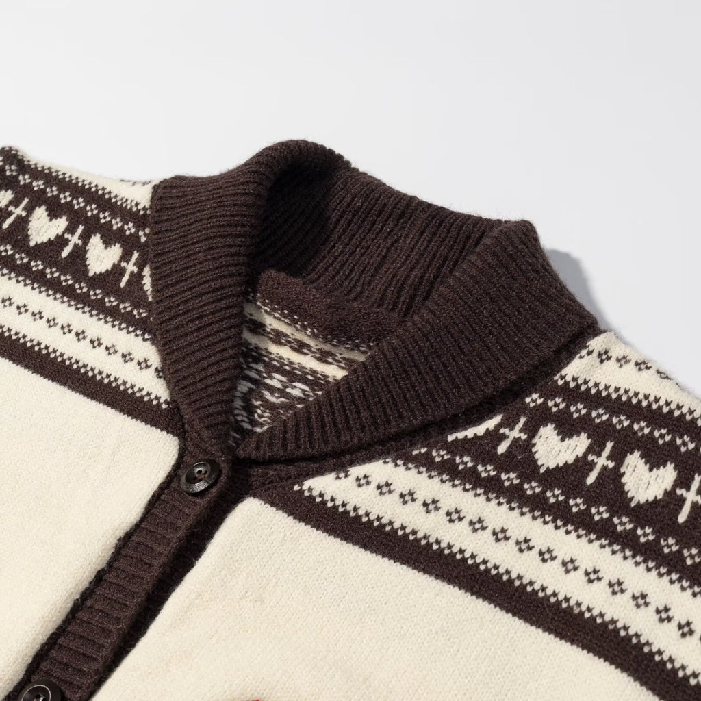 Vintage Fel Island Dog Printed Knitted Coat
