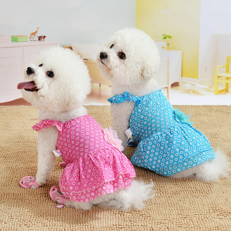 Summer Thin Spring And Summer Clothes Puppy Dog Lace Princess Skirt Teddy Bear Spring Clothes Small Dog Pet Clothing